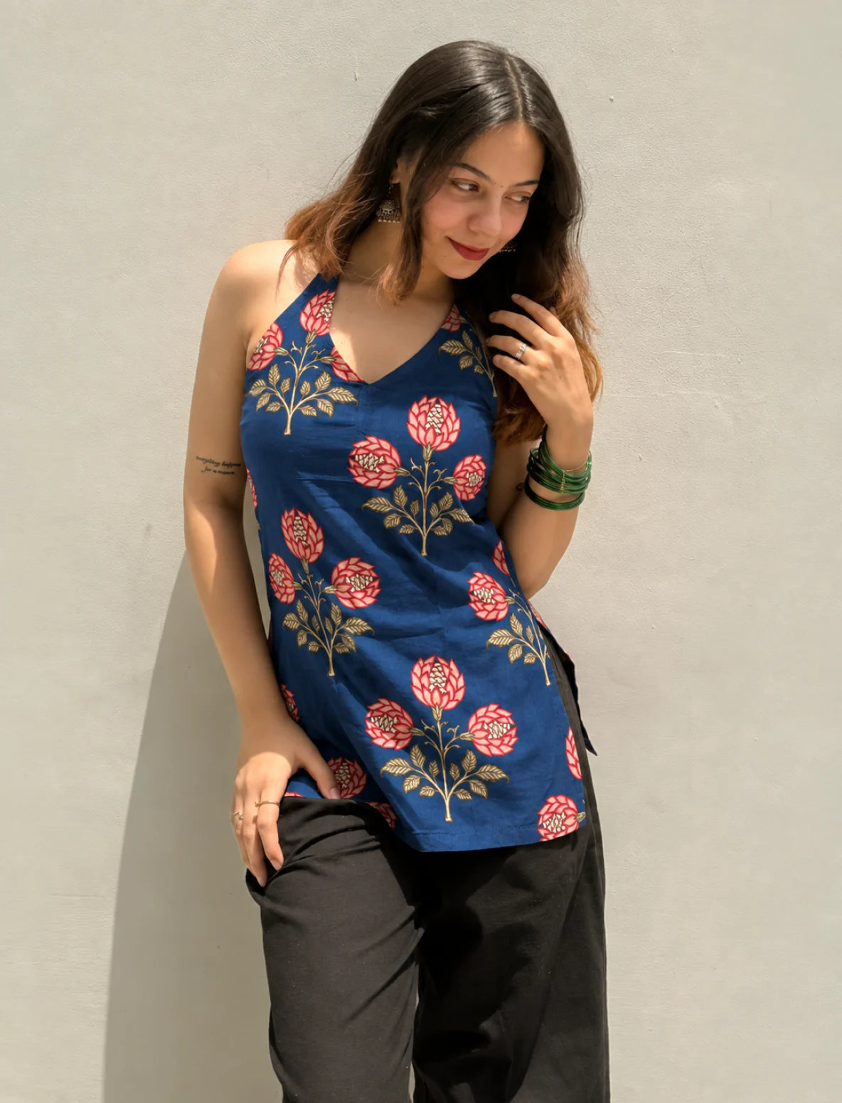 Tiya Halter Neck Kurti