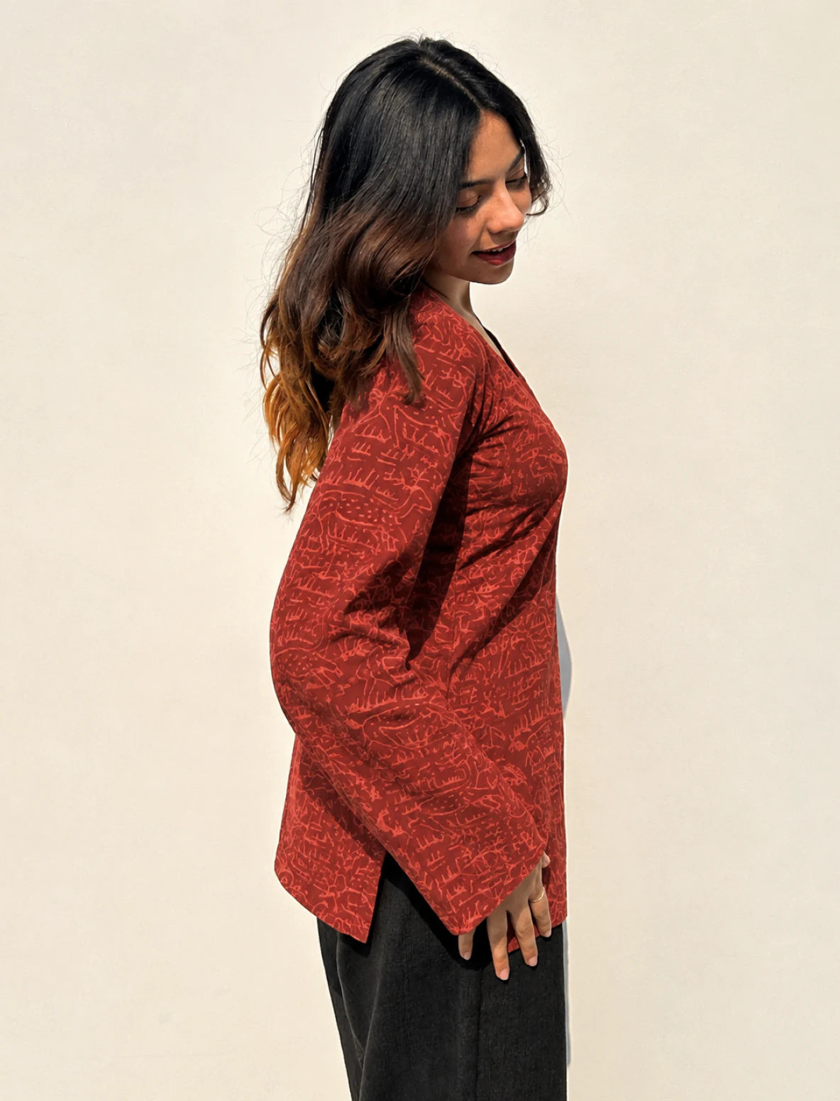 Qala Bell Sleeves Kurti