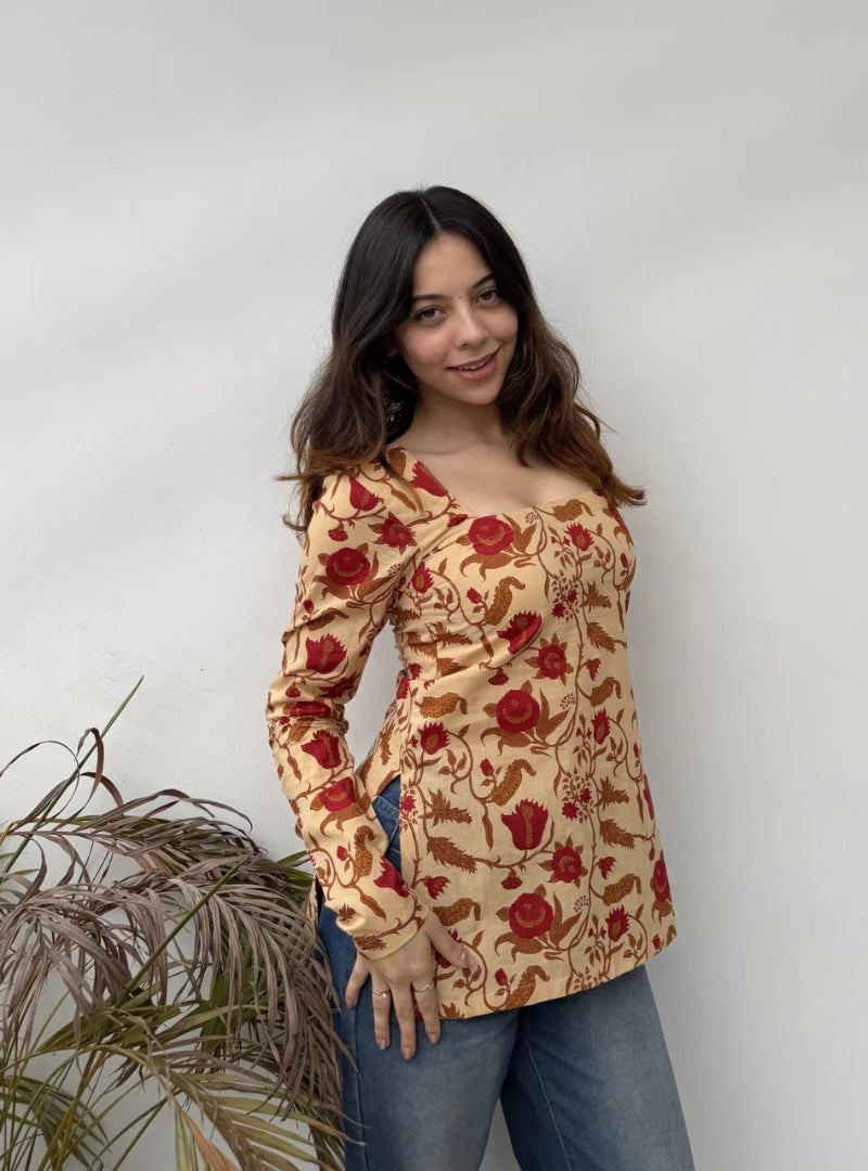 Husnara Square Neck Kurti