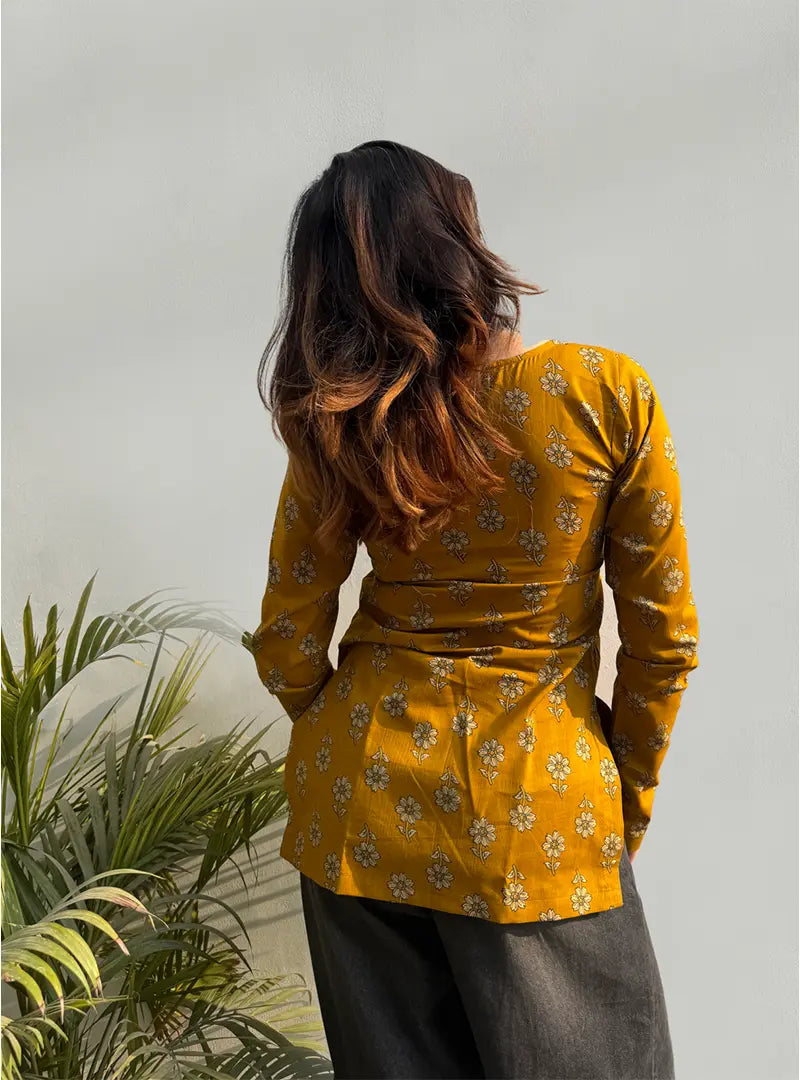 Agni Boat Neck Kurti by Evara