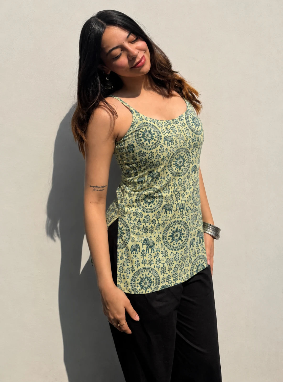 Bindu Short Sleeveless Kurti