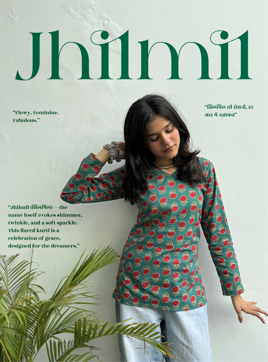 Jhilmil Short Kurti by Evara