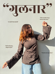 Gulnaar Bell Sleeves Kurti by Evara
