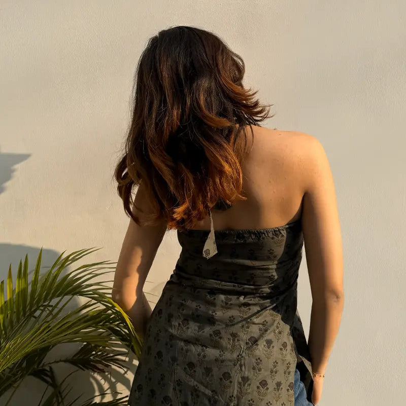 Aarohi Halter Neck Kurti by Evara