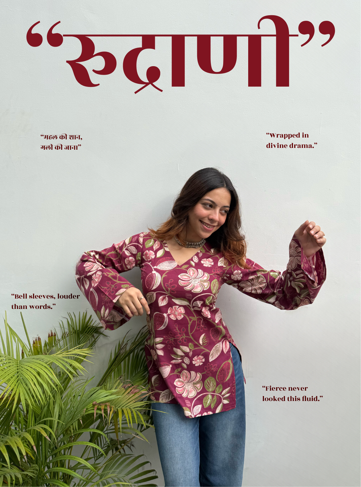Rudrani Bell Sleeves Kurti by Evara
