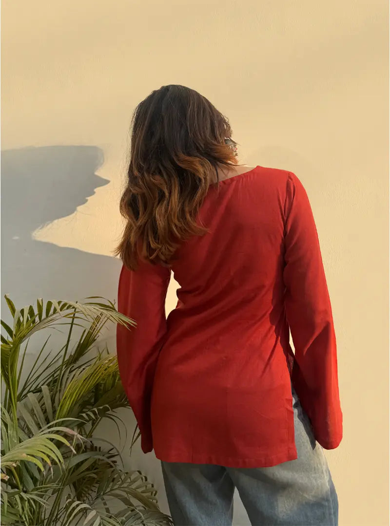 Maina Bell Sleeves Kurti by Evara