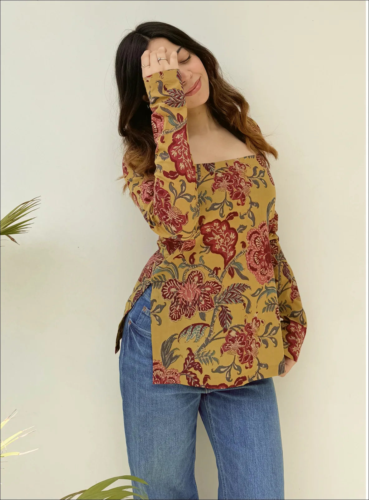 Mehraaz Square Neck Kurti