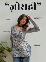 Zorahi Straight Sleeves Kurti by Evara