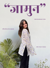 Jamun Bell Sleeves Kurti by Evara
