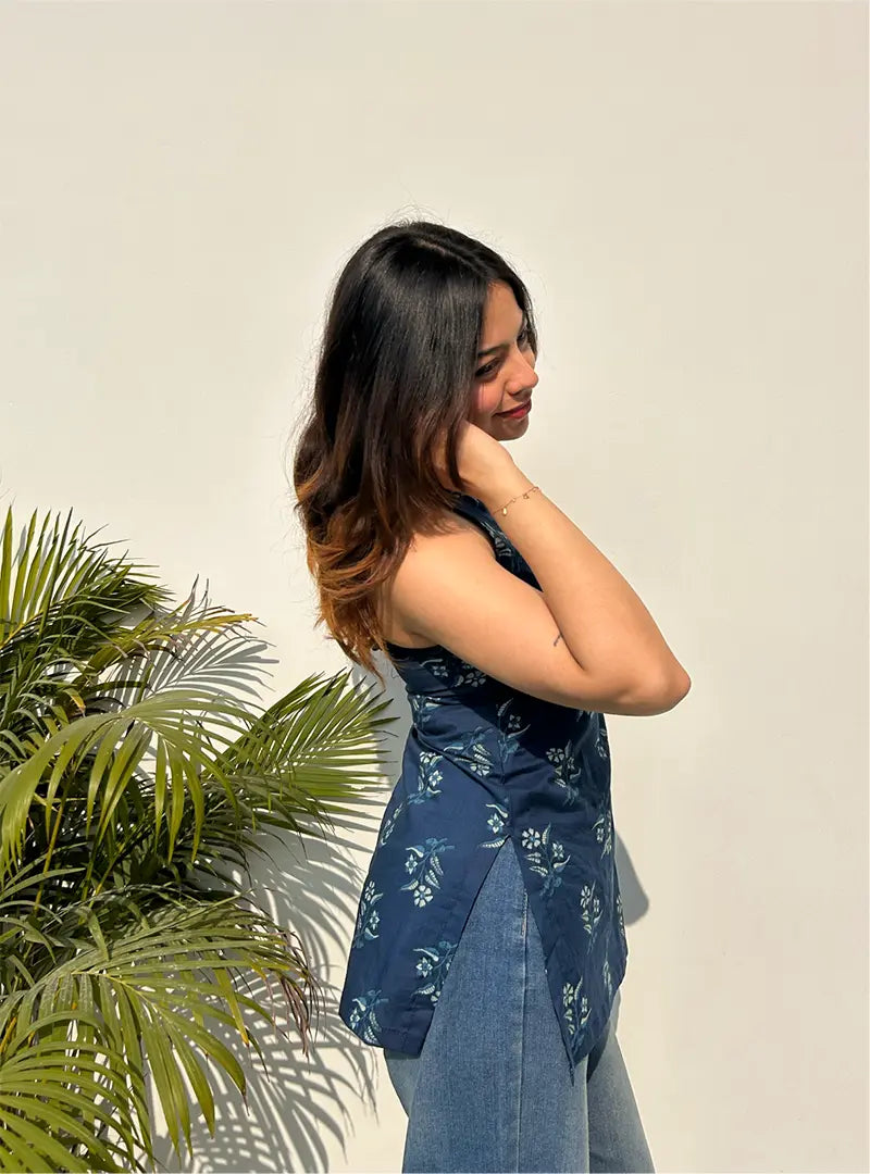 Ira Halter Neck Kurti by Evara