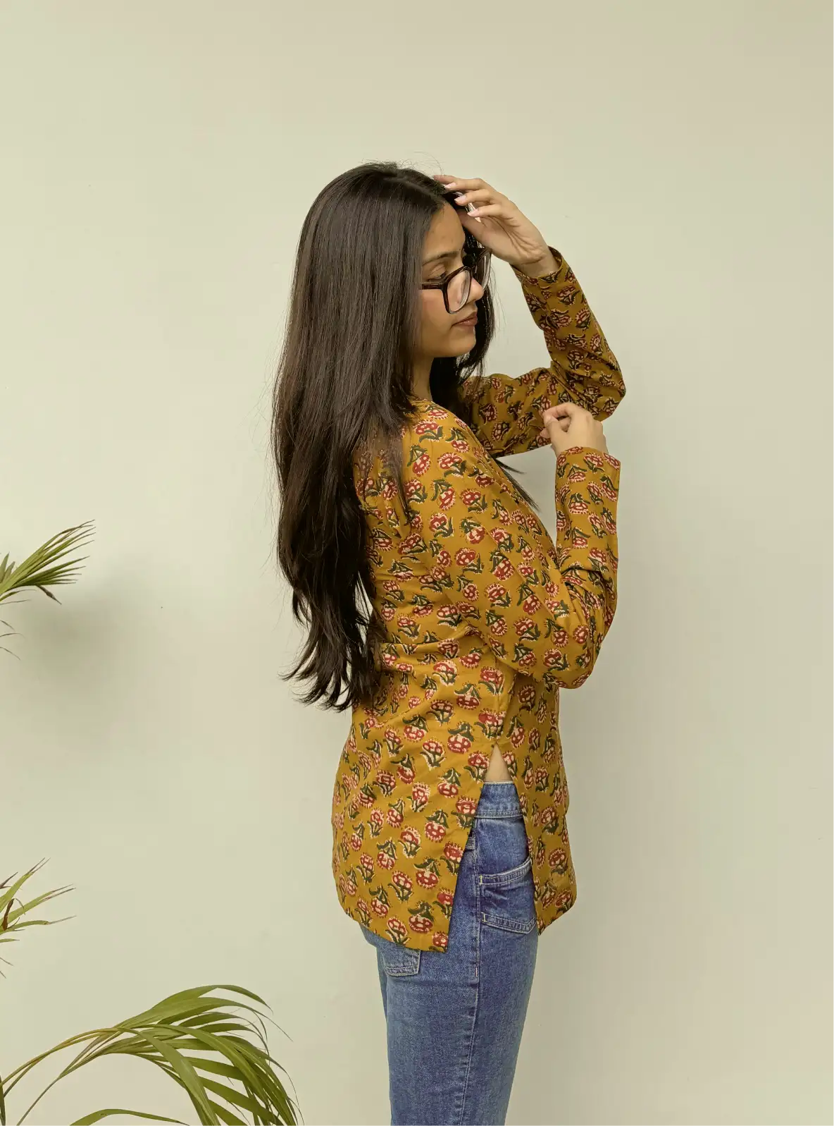 Leher Straight Sleeves Kurti