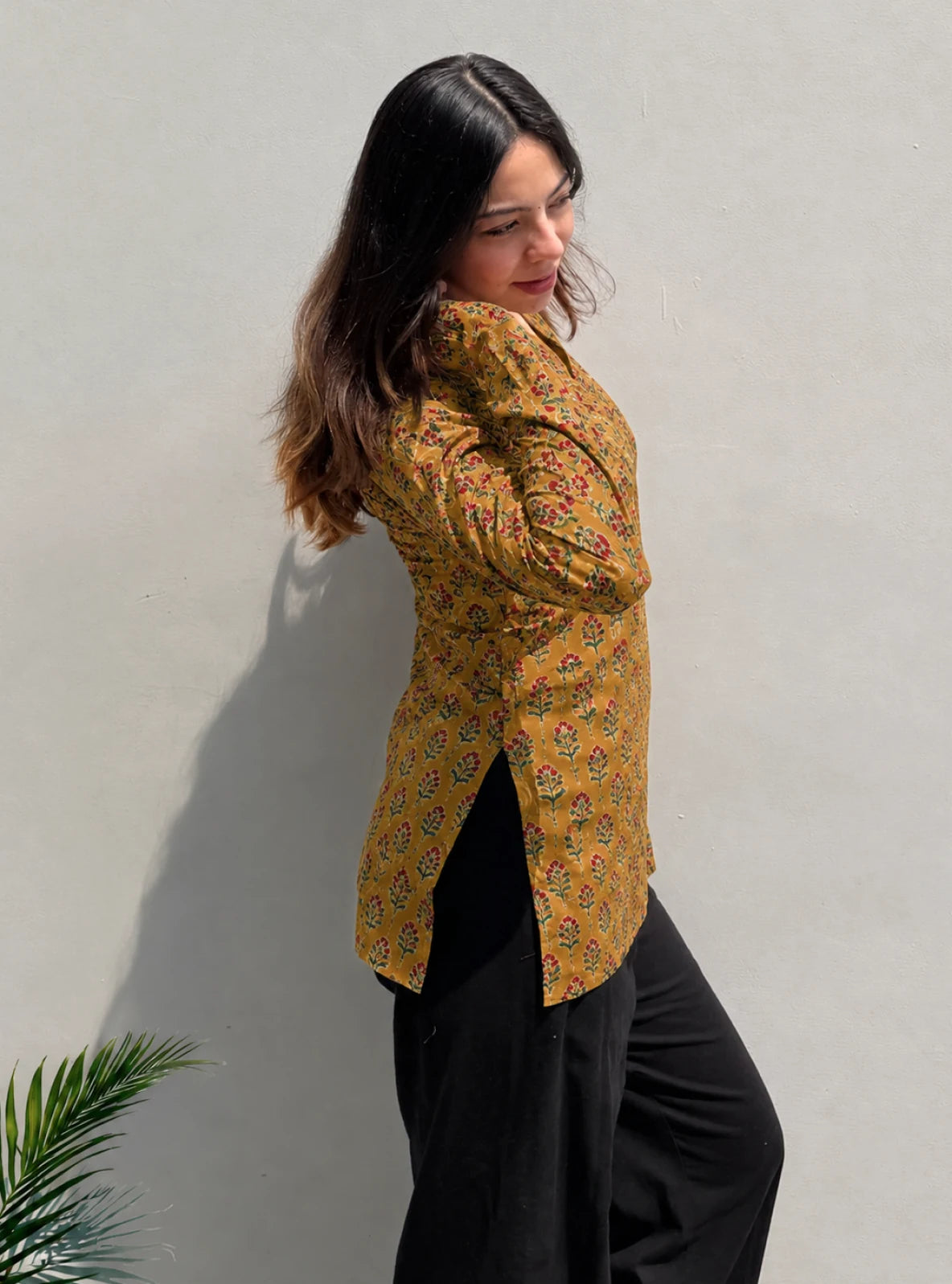 Leher Straight Sleeves Kurti