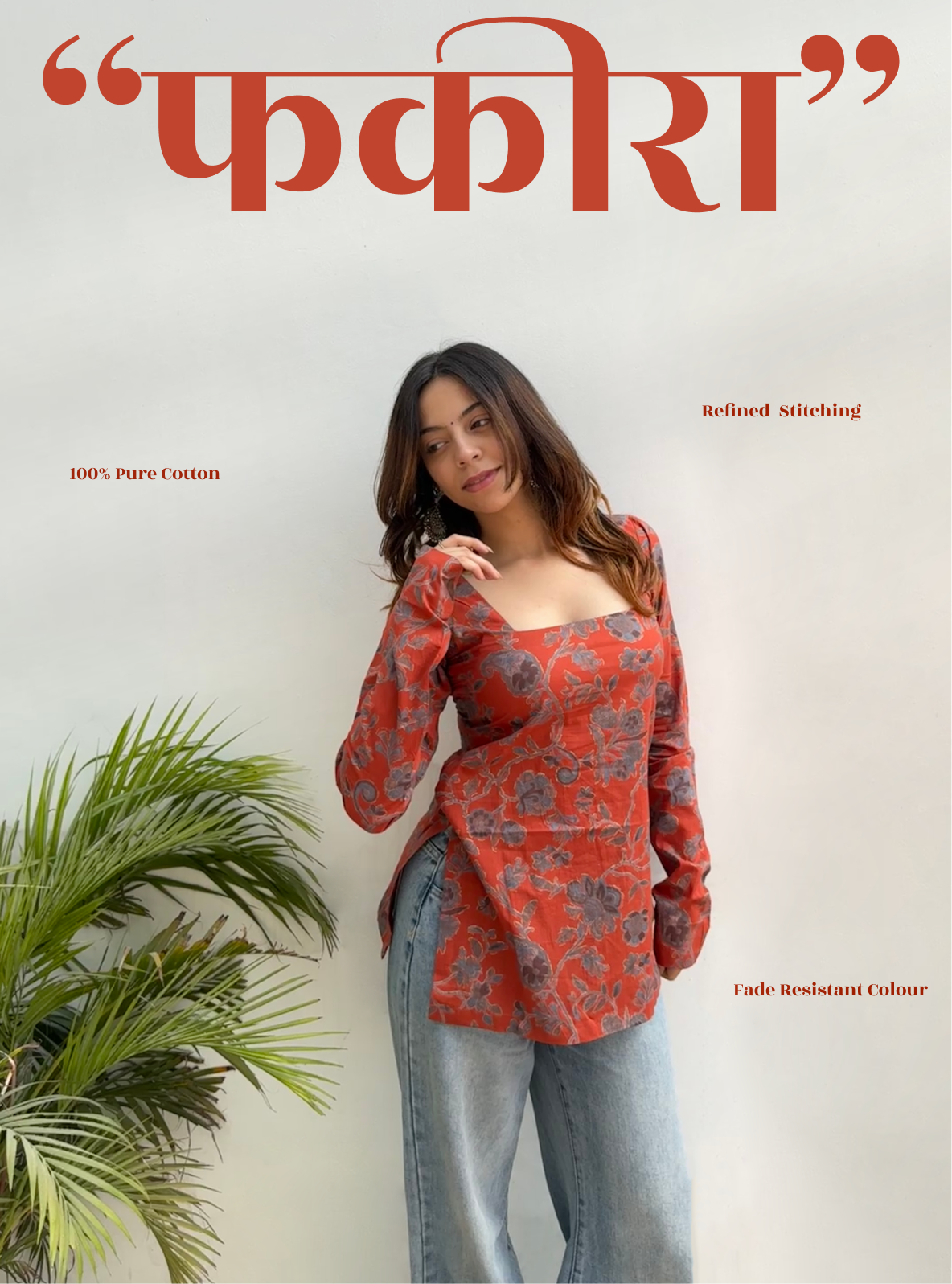 Fakira Square Neck Kurti by Evara