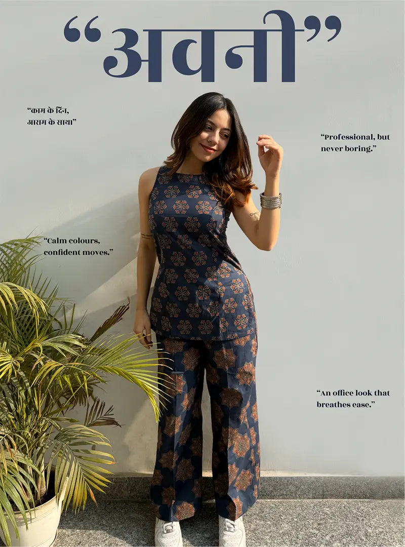 Avni Sleeveles Co-ord Set by Evara