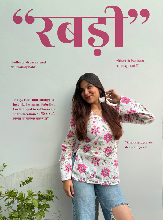 Rabri Bell Sleeves Kurti by Evara