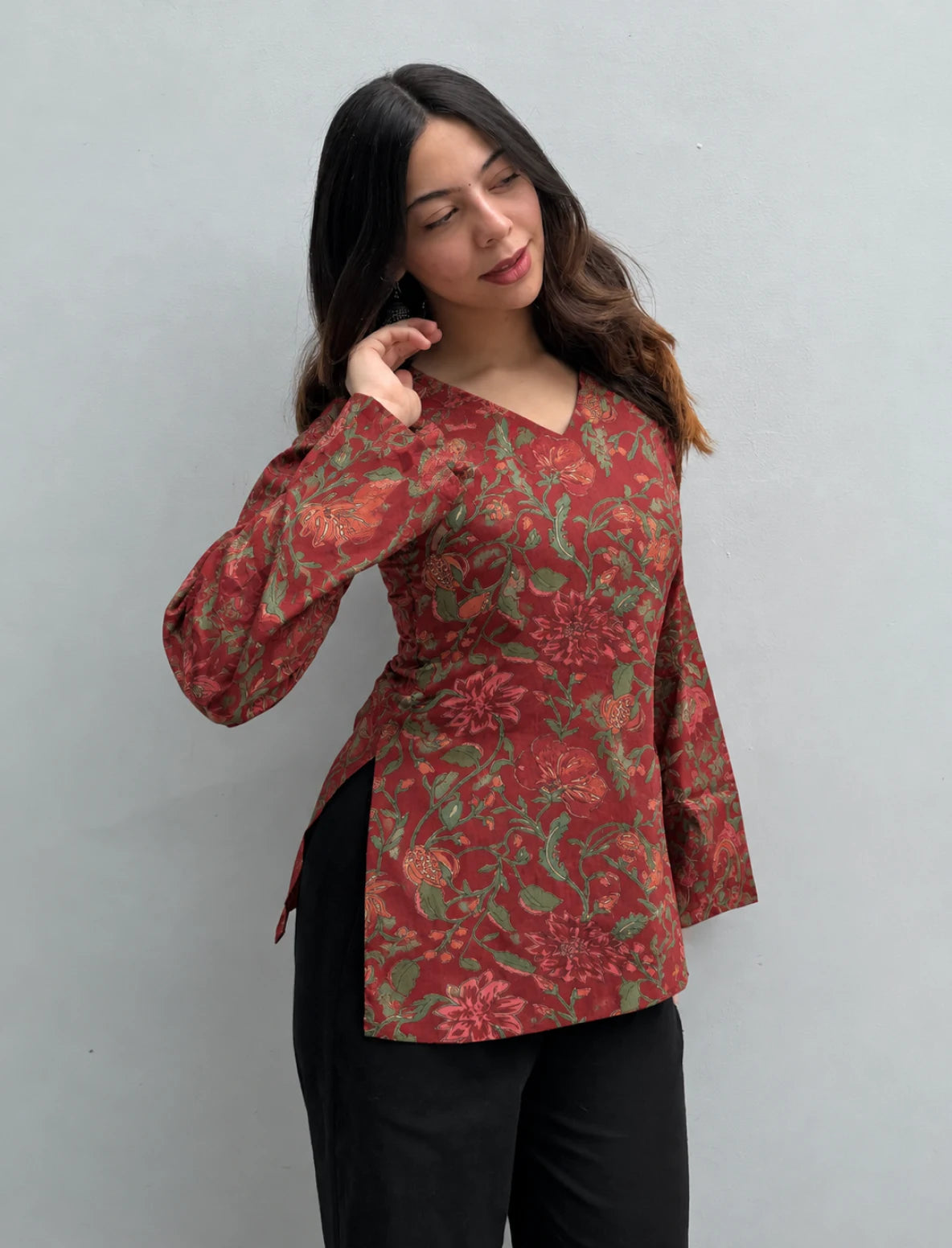 Mehrun Bell Sleeves Kurti