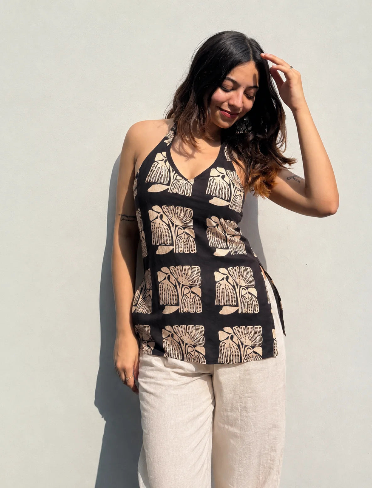 Raza Halter Neck Kurti