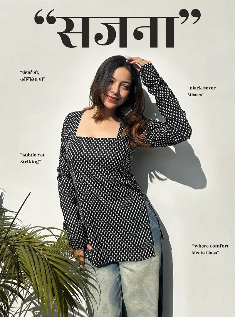 Sajna Square Neck Kurti