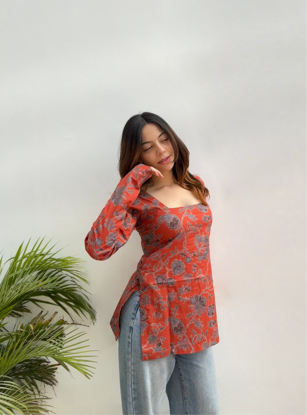 Fakira Square Neck Kurti by Evara