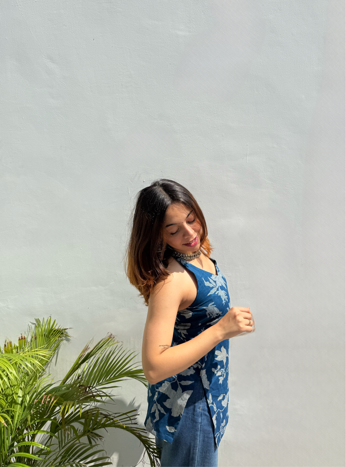 Alana Halter Neck Kurti by Evara