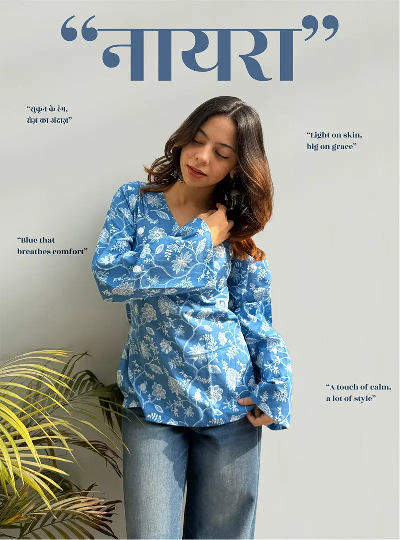 Nayra Bell Sleeves Kurti by Evara