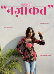 Ishq-ae-Nazakat Straight Sleeves Kurti by Evara