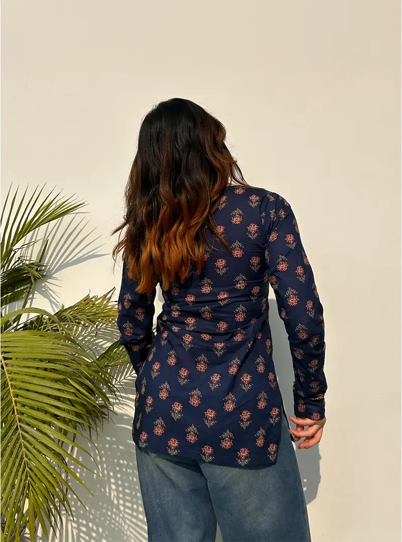 Aaftaab Square Neck Kurti by Evara