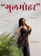 Gulmohar Halter Neck Kurti by Evara