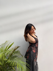 Gulmohar Halter Neck Kurti by Evara