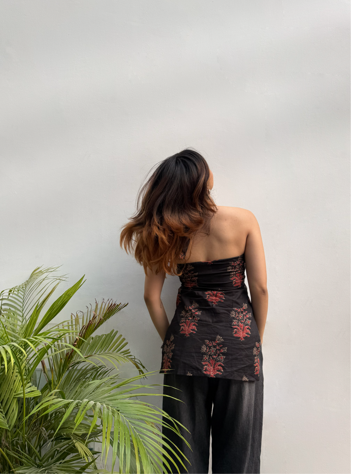 Gulmohar Halter Neck Kurti by Evara