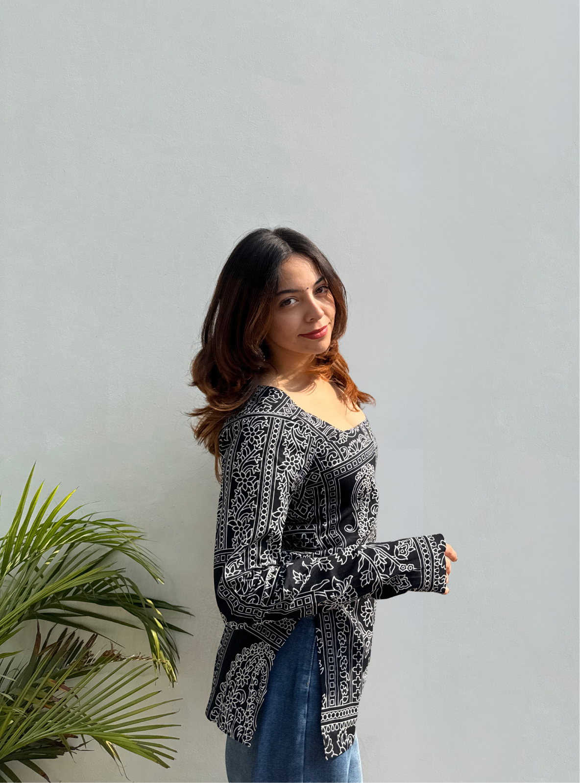 Inaya Square Neck Kurti by Evara