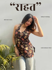 Raahat Halter Neck Kurti by Evara
