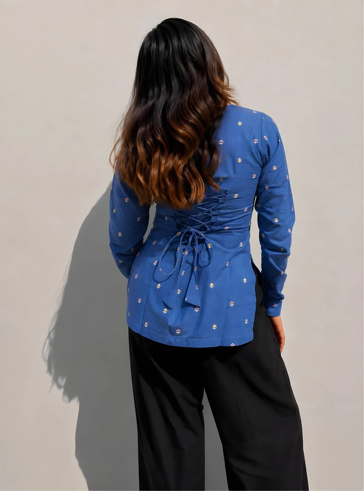 Taashvi Corset Back Full Sleeves Kurti
