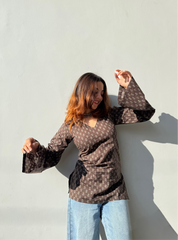 Gulnaar Bell Sleeves Kurti by Evara