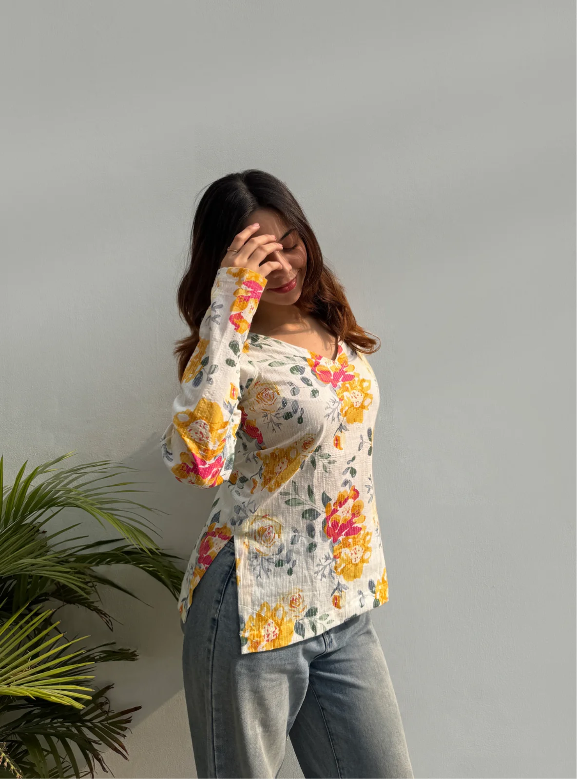 Vasanti Straight Sleeves Kurti by Evara