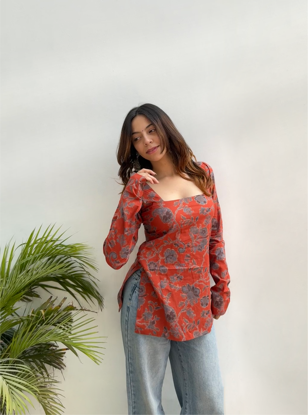 Fakira Square Neck Kurti by Evara