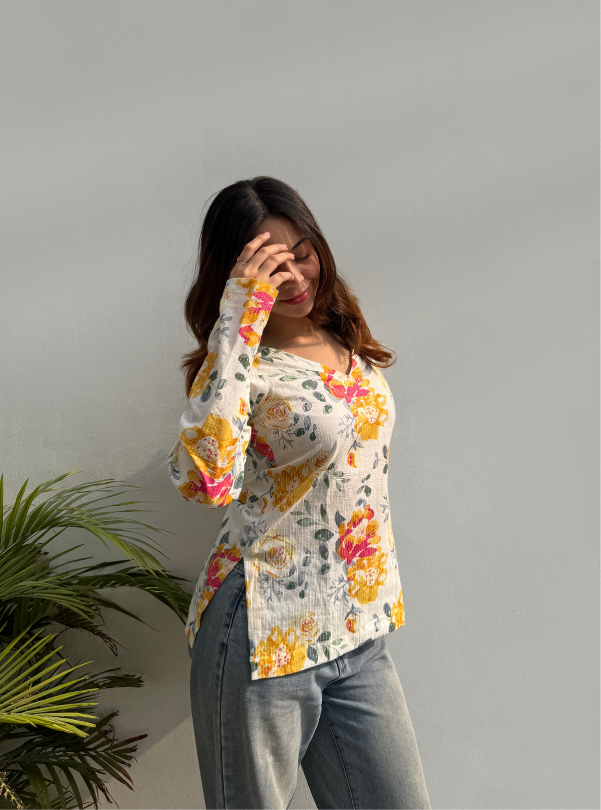 Vasanti Straight Sleeves Kurti by Evara