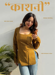 Kaashni Boat Neck Kurti by Evara