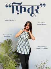 Fitoor Boat Neck Short Kurti by Evara