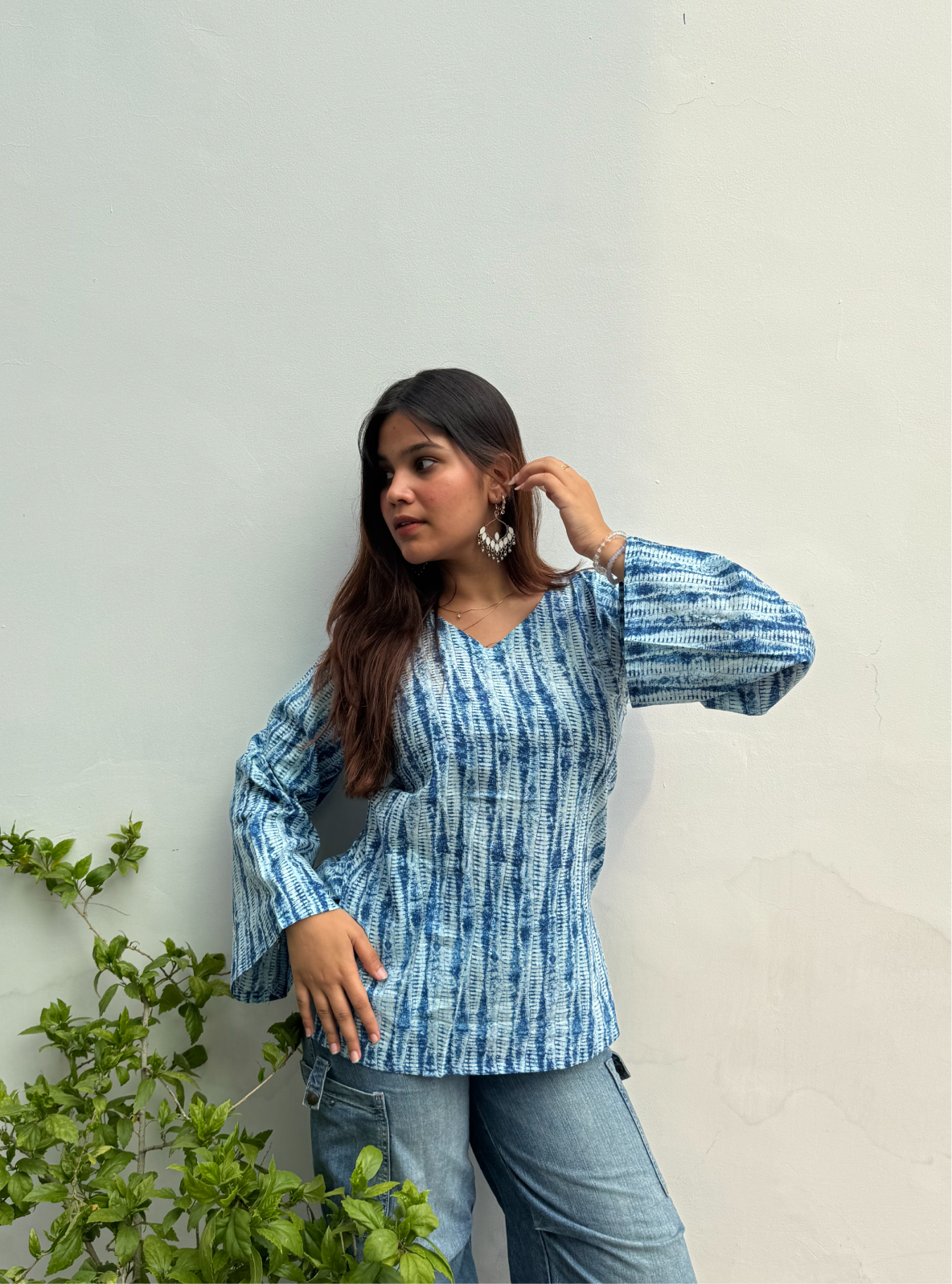 Ayesha Bell Sleeves Kurti by Evara