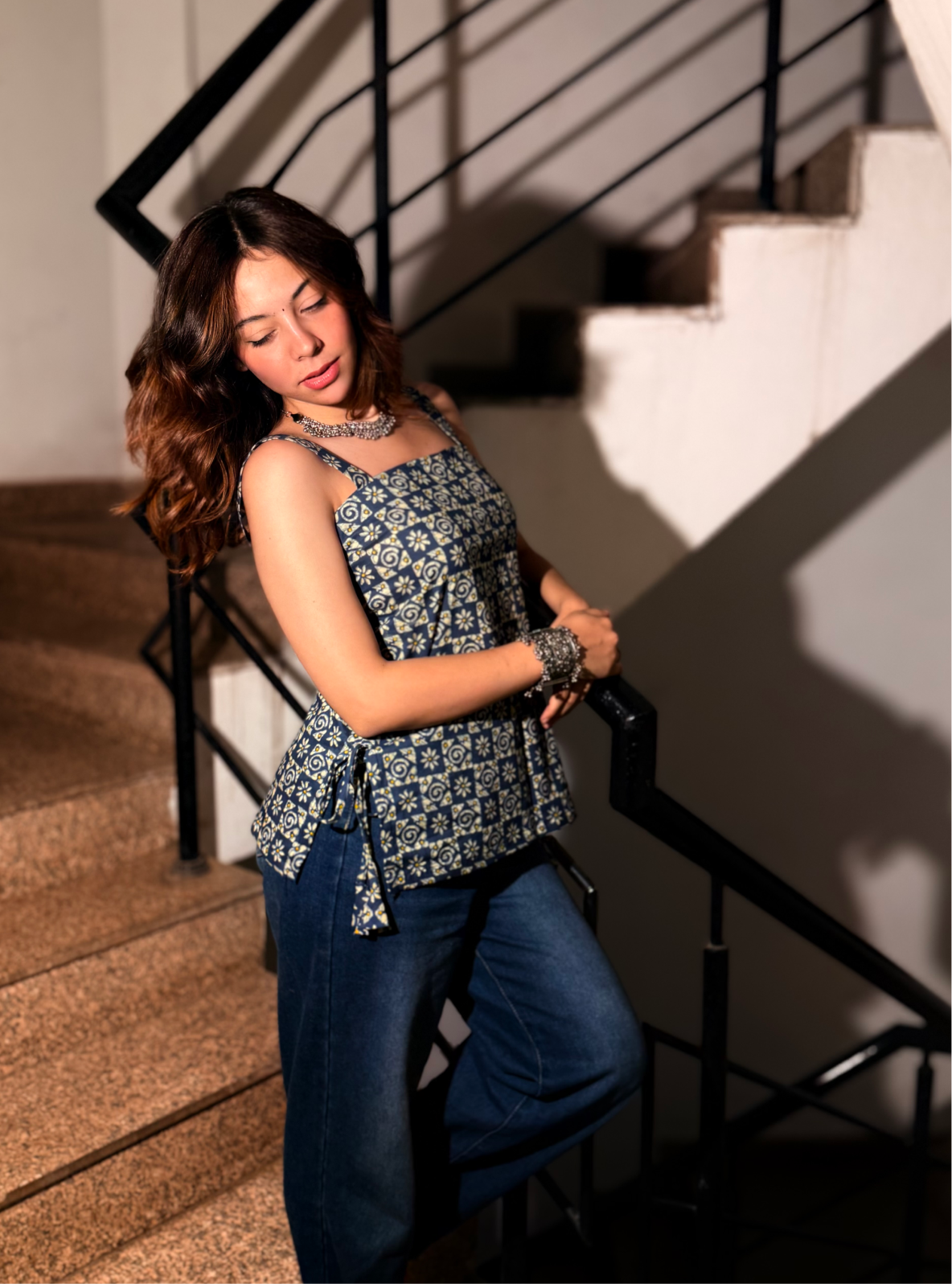 Amayra Short Kurti with Bottom Tassel by Evara