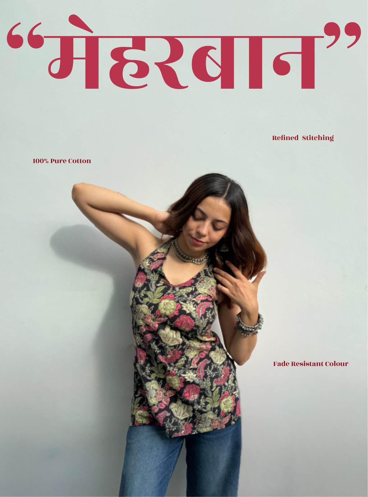 Meherbaan Halter Neck Kurti by Evara
