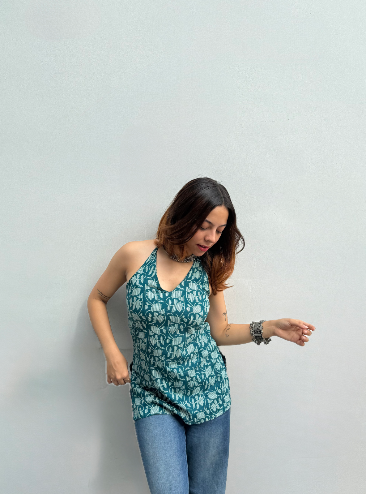 Masakali Halter Neck Kurti by Evara