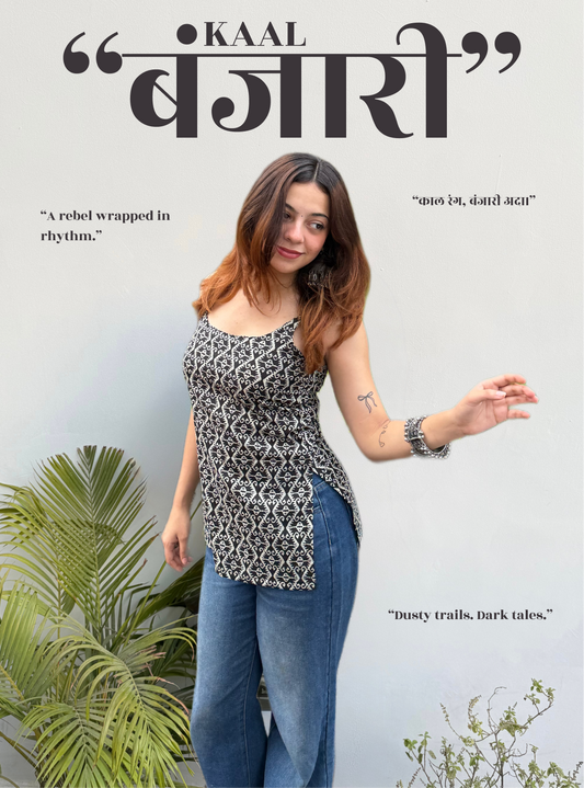 Kaal Banjari Short Kurti by Evara