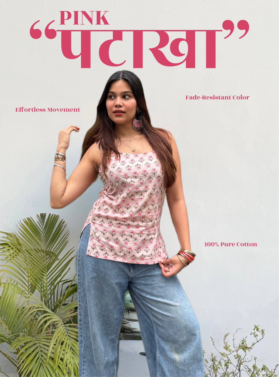Pink Patakha Short Kurti by Evara