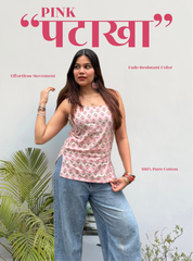 Pink Patakha Short Kurti by Evara